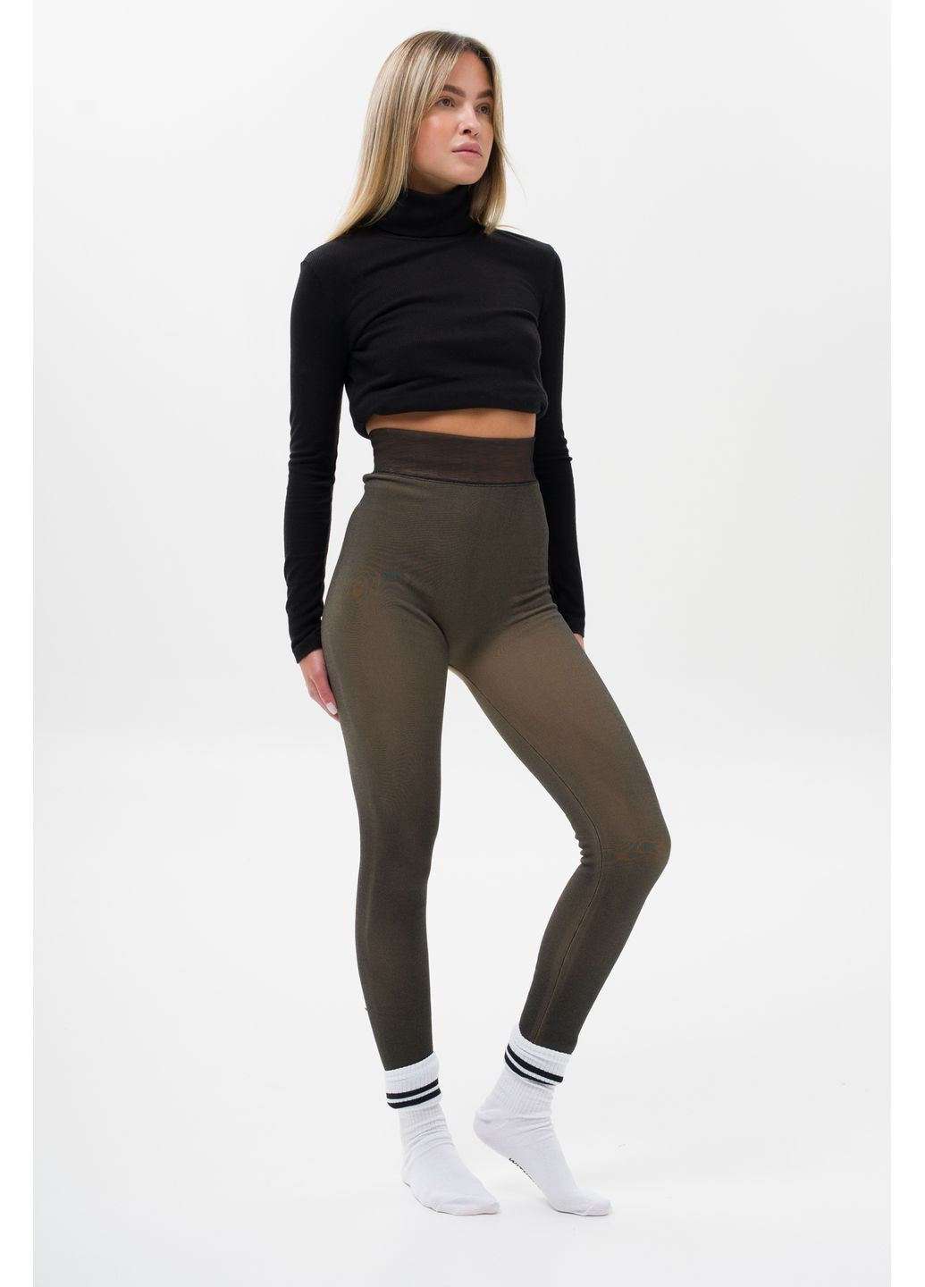 Теплые Лосины Капроновые Зимние Утепленные Флисом С Эффектом Голых Ножек Caramel Without (364864958)