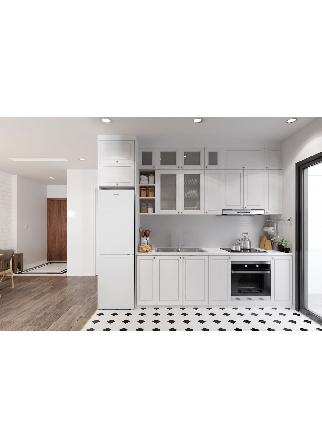 Холодильник DNF-M259W180 з нижн. мороз., 180x54.5х63, холод.відд.-172л, мороз.відд.-87л, 2дв., А+, NF, зона св-ті, Ardesto (364275171)