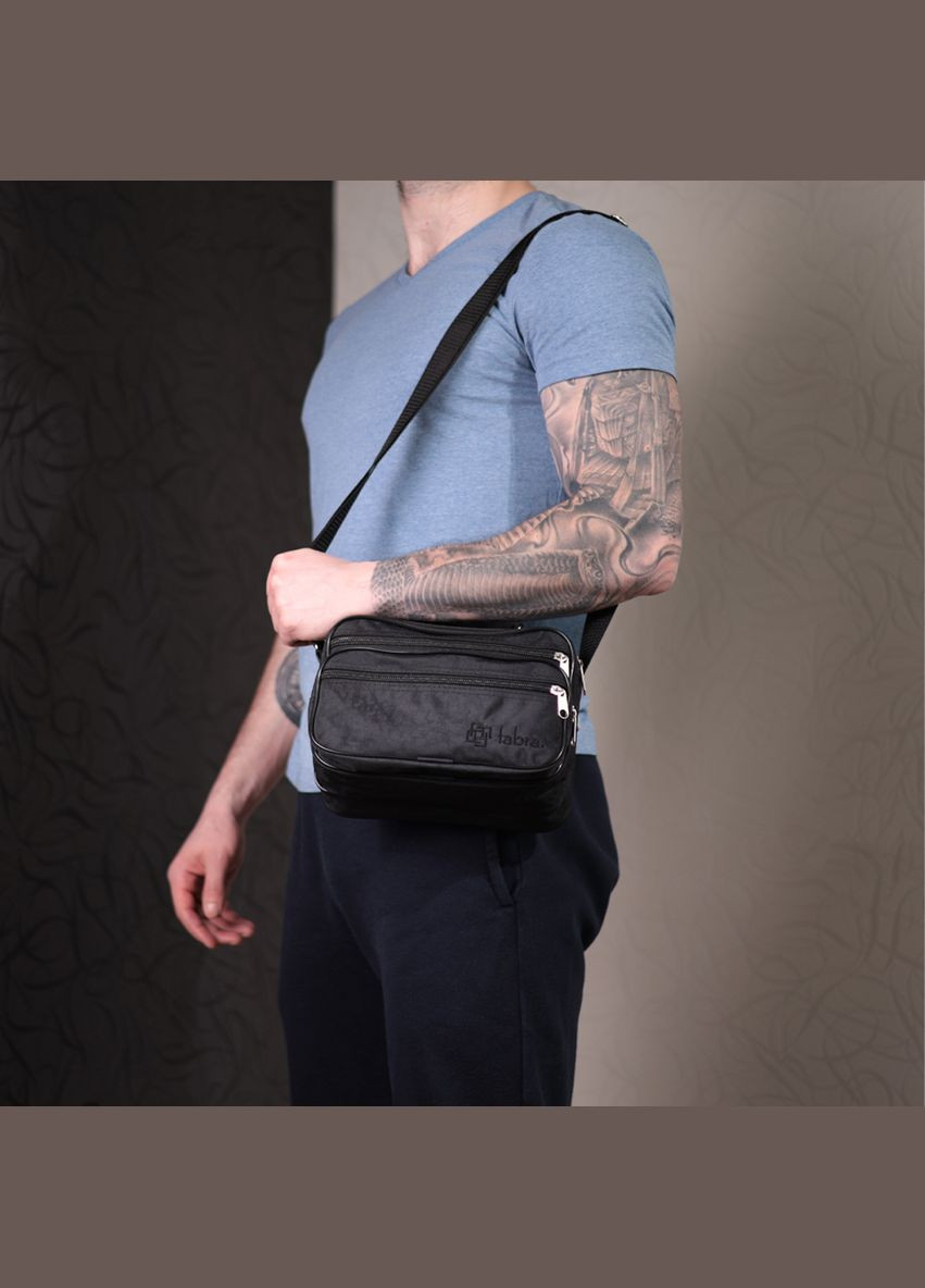 Сумка мужская через плечо из качественного полиэстера 22577 Черный FABRA (302009259)