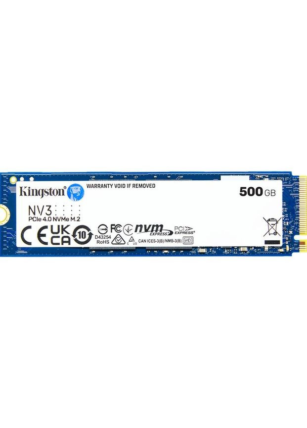 SSD накопитель NV3 500GB M.2 2280 NVMe PCIe 4.0 x4 3D NAND (SNV3S/500G) Kingston (315021587)