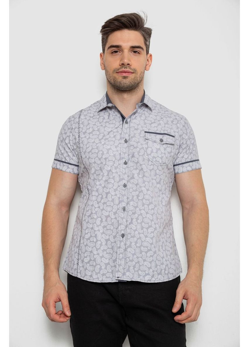 Сорочка чоловіча з коротким рукавом, колір сірий, 214RG601 Ager (369972668)