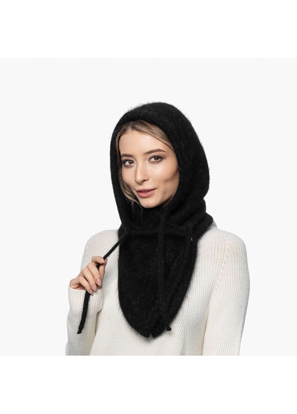 Капор женский ангора черный GLORIS LuckyLOOK 255-418 (322789543)