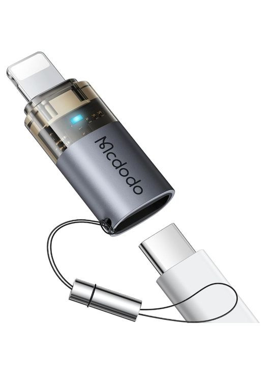 Адаптер USB-C to Lightning 60W Charging Adapter Black McDodo (359401717)