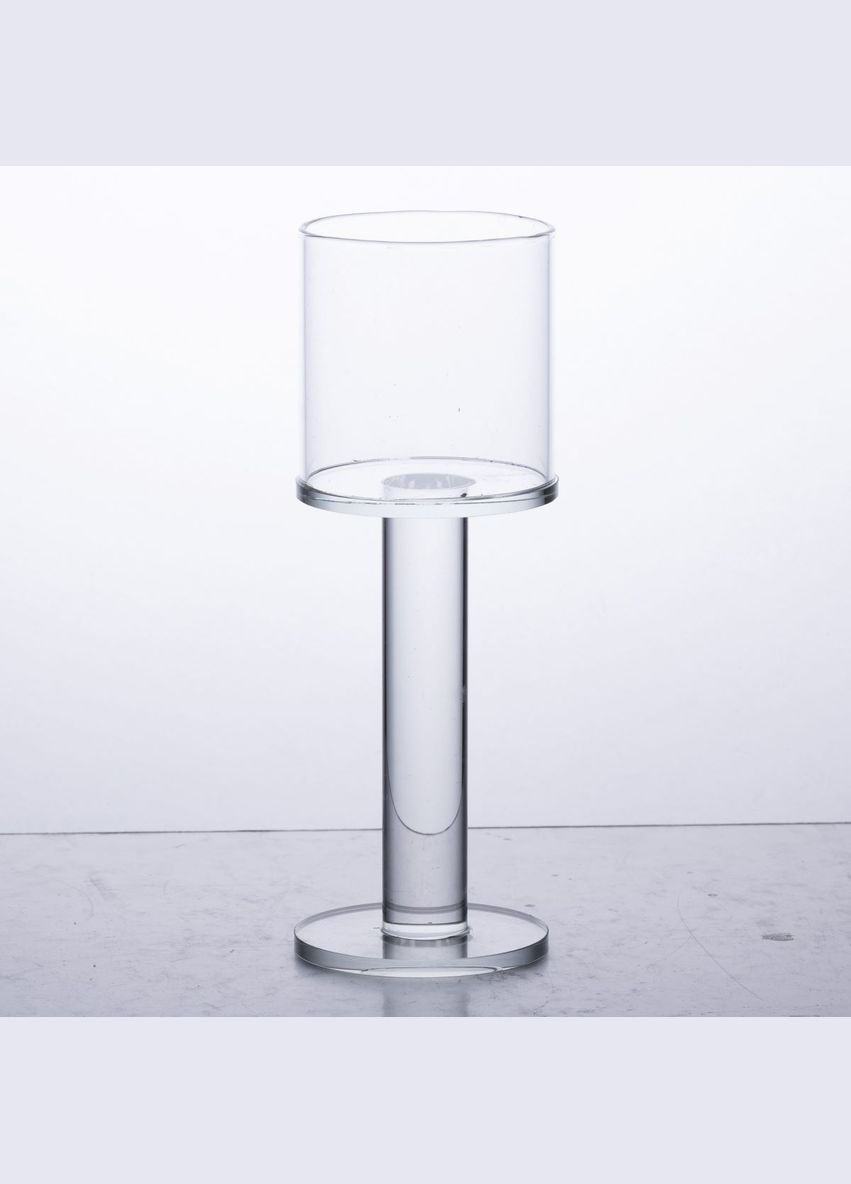 Підсвічник скляний на ніжці 6×16 см підсвічник келих декоративний прозорий HP-4-38M Yiwu (329375949)