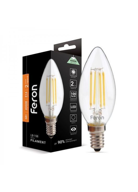 Светодиодная лампа LB158 6W E14 4000K (25749) Feron (305756126)