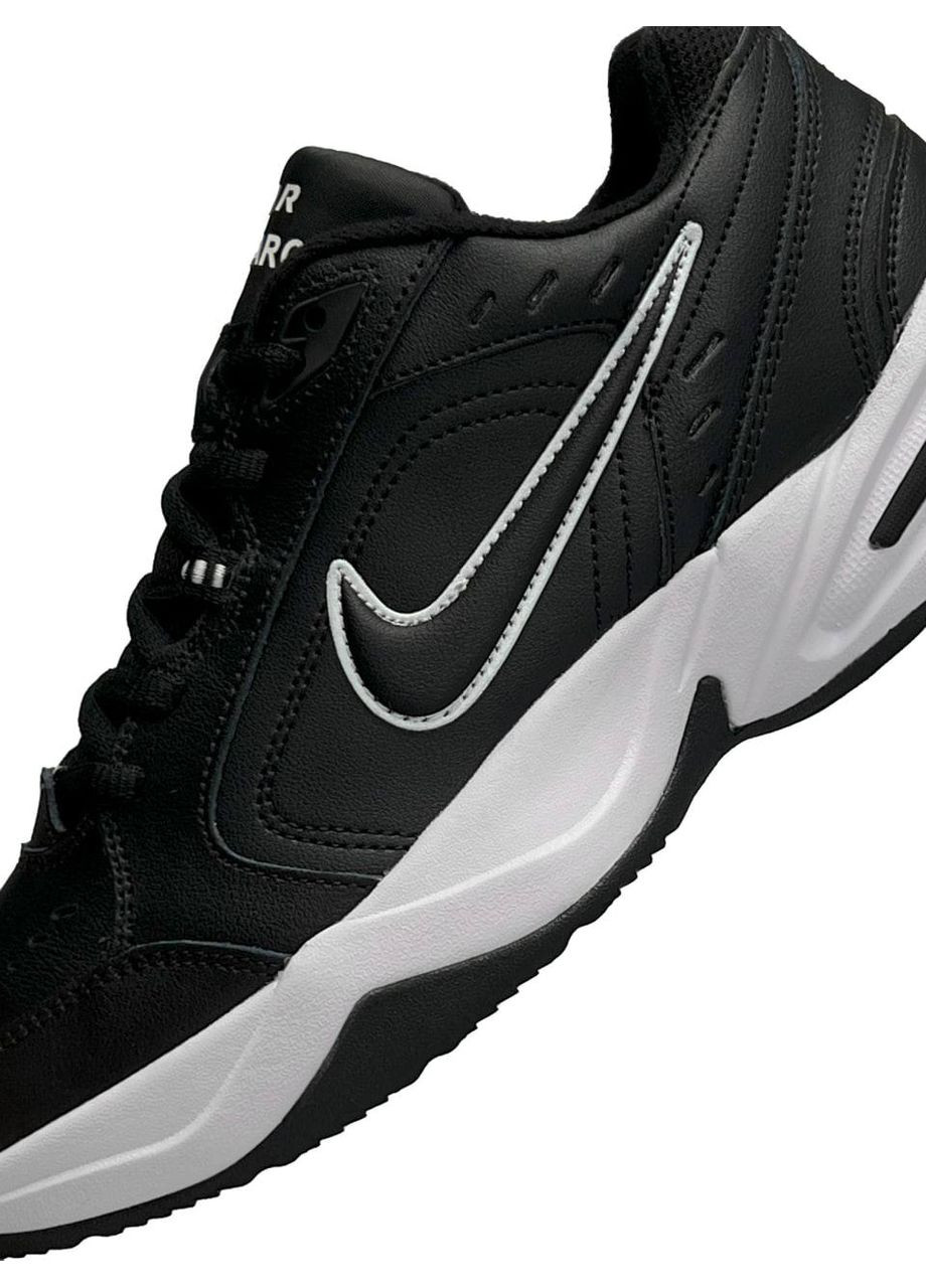 Чорні Осінні кросівки чоловічі black white, вьетнам Nike Air Monarch