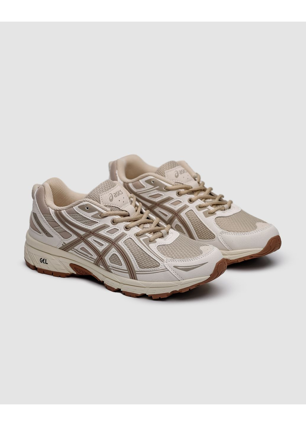 Бежеві Осінні кросівки чоловічі asics gel venture 6 double beige асікс гель вентура No Brand
