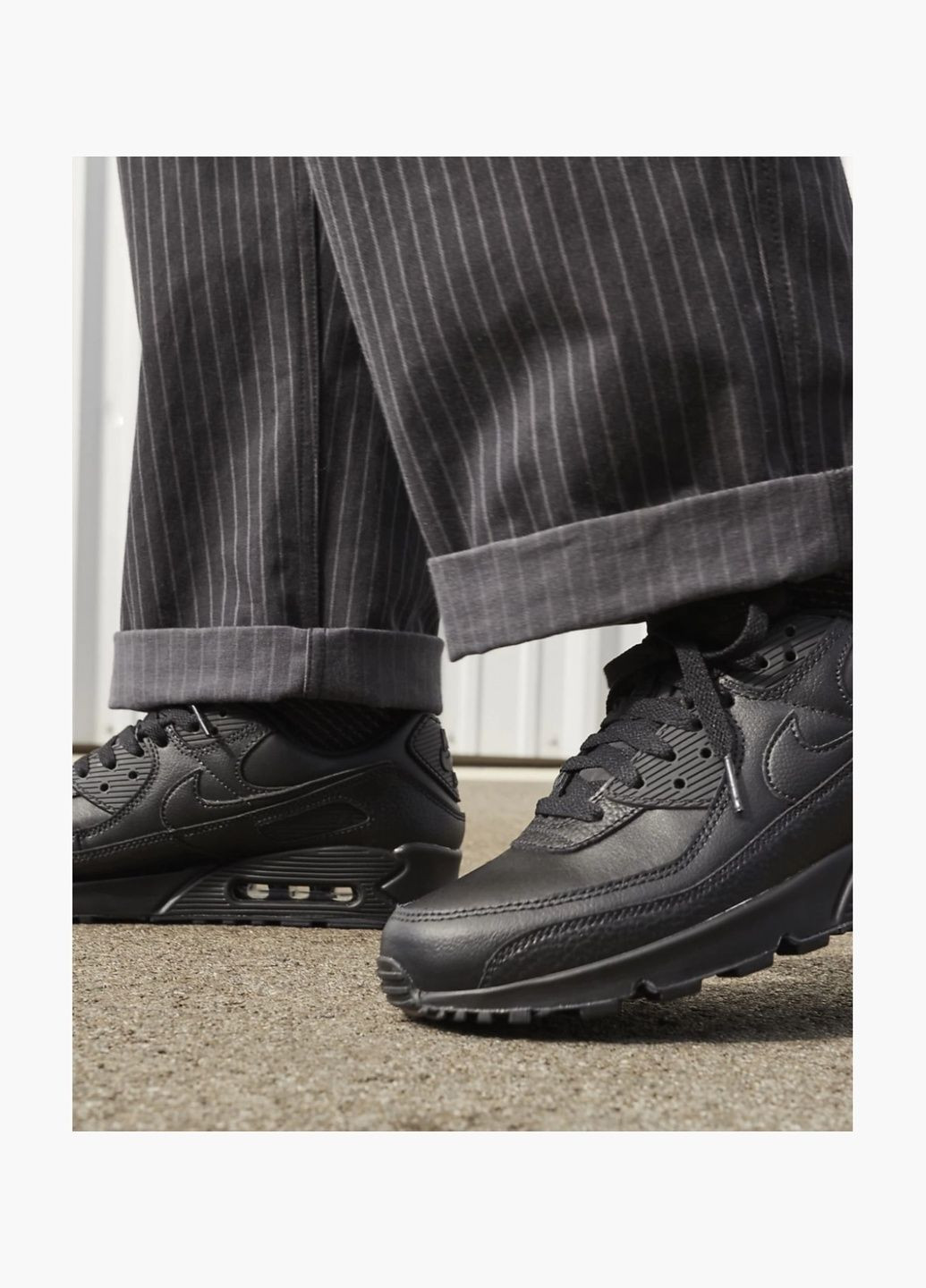 Чорні Осінні кросівки чоловічі air max 90 ltr black cz5594-001 Nike