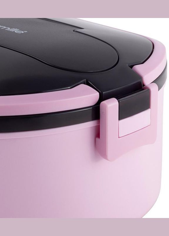 Ланч-бокс Snack 750мл, пластик і нержавіюча сталь, рожевий Kamille (330018473)