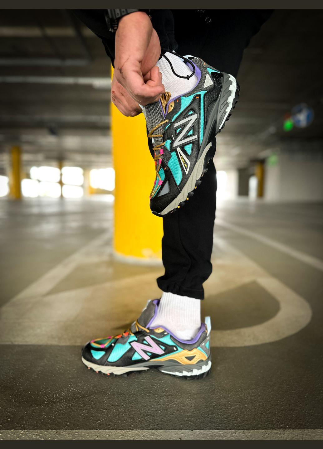 Черные всесезонные кроссовки мужские new balance 610 x bodega multicolor black blue | нью беланс 610 черные синие No Brand