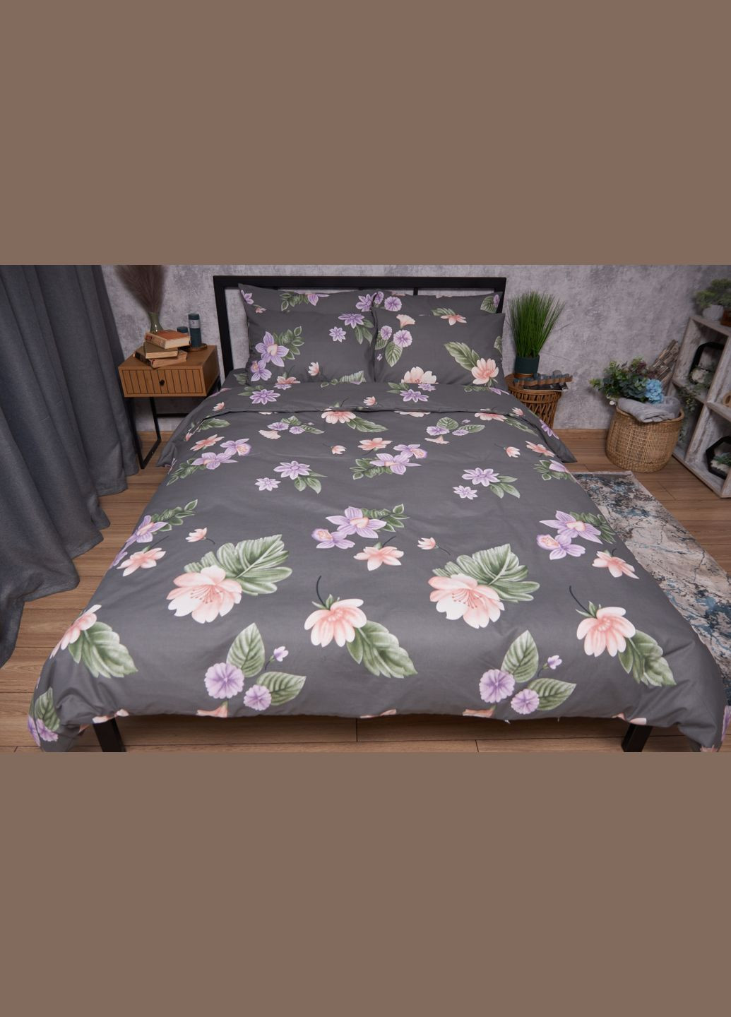 Комплект постельного белья Бязь Gold Люкс полуторный 143х210 наволочки 4х50х70 (MS-820003098) Moon&Star Gerbera (288536063)