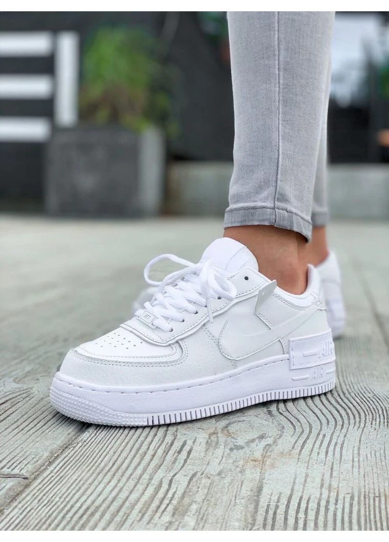 Білі літні кросівки nike air force 1 shadow white 1 найк аір форс 1 No Brand