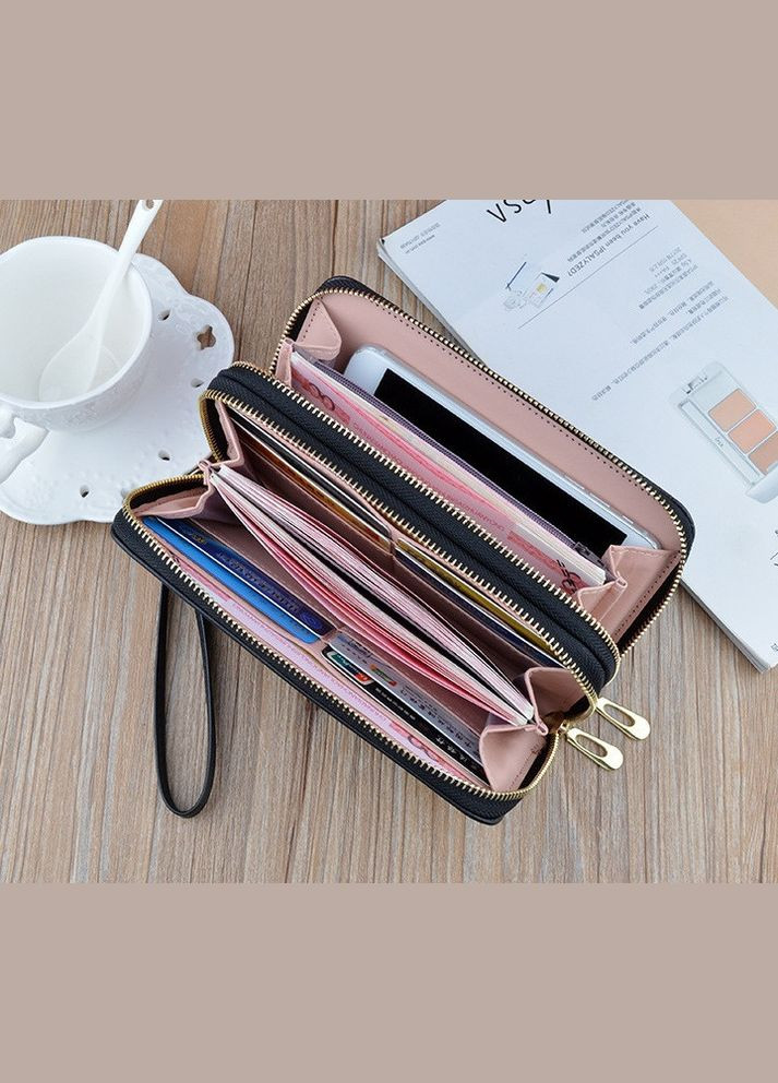 Стильный женский кошелек клатч на молнии в стиле рептилии Розовый No Brand (299314070)