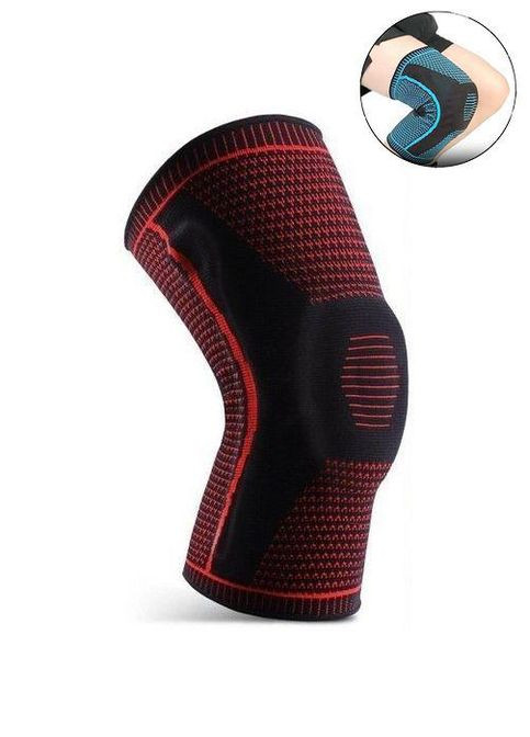 Бандаж на колінний суглоб . XXXL/46-48см. Напівжорсткий. Ребра жорсткості. Кільце-Фіксатор. Чорно-Червоний. Bd AB066 (307288257)