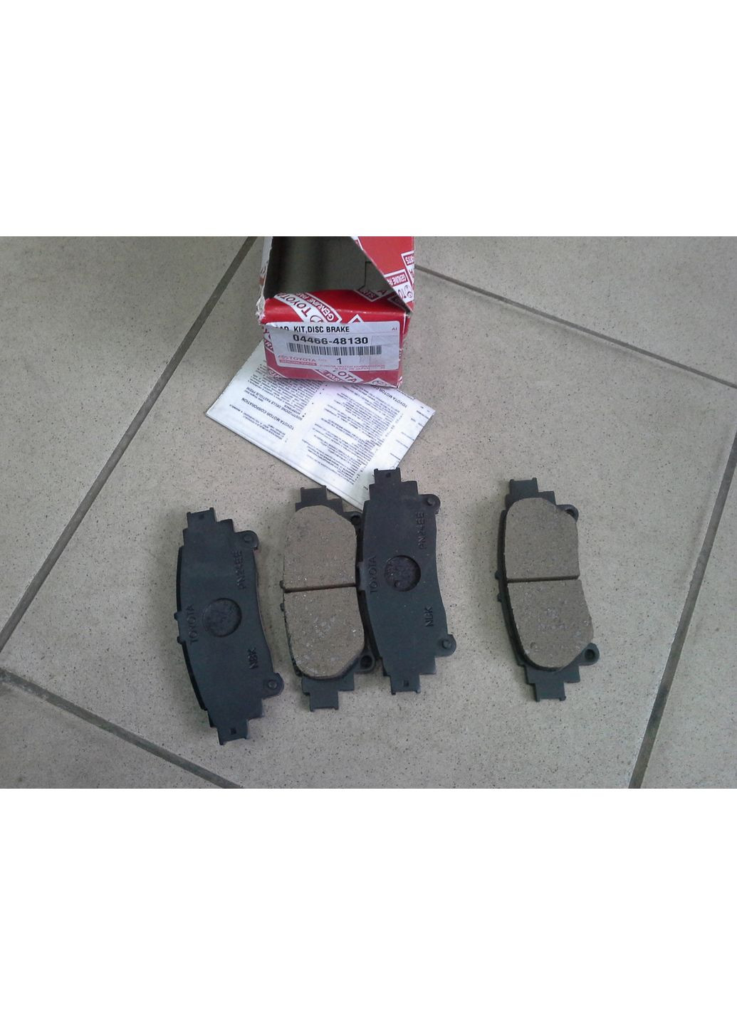 Колодки гальмівні задні, оригінал, 0446648130, Lexus RX Toyota (361230026)