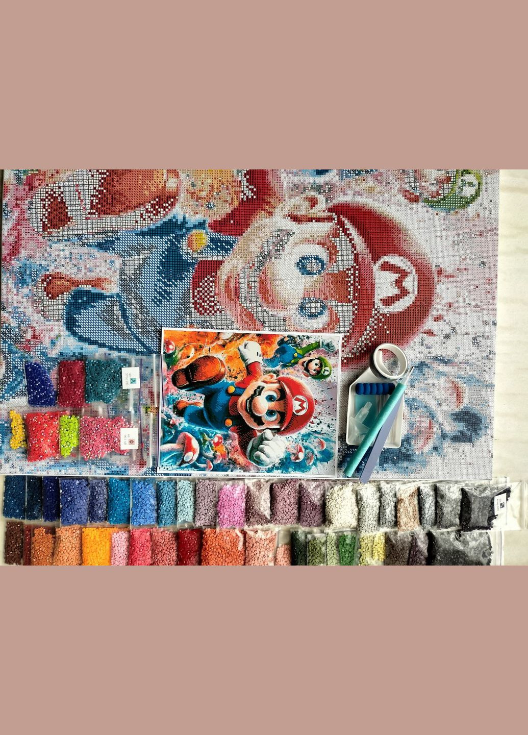 Набір алмазної мозаїки НА підрамнику АЛМр-255 "Супер Маріо", 40*50см АлМазка (332211859)