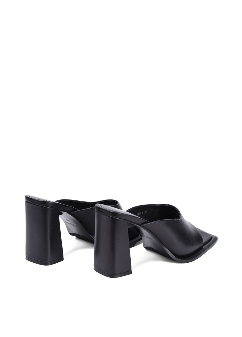 Черные женские сабо g625-1 черная кожа MIRATON