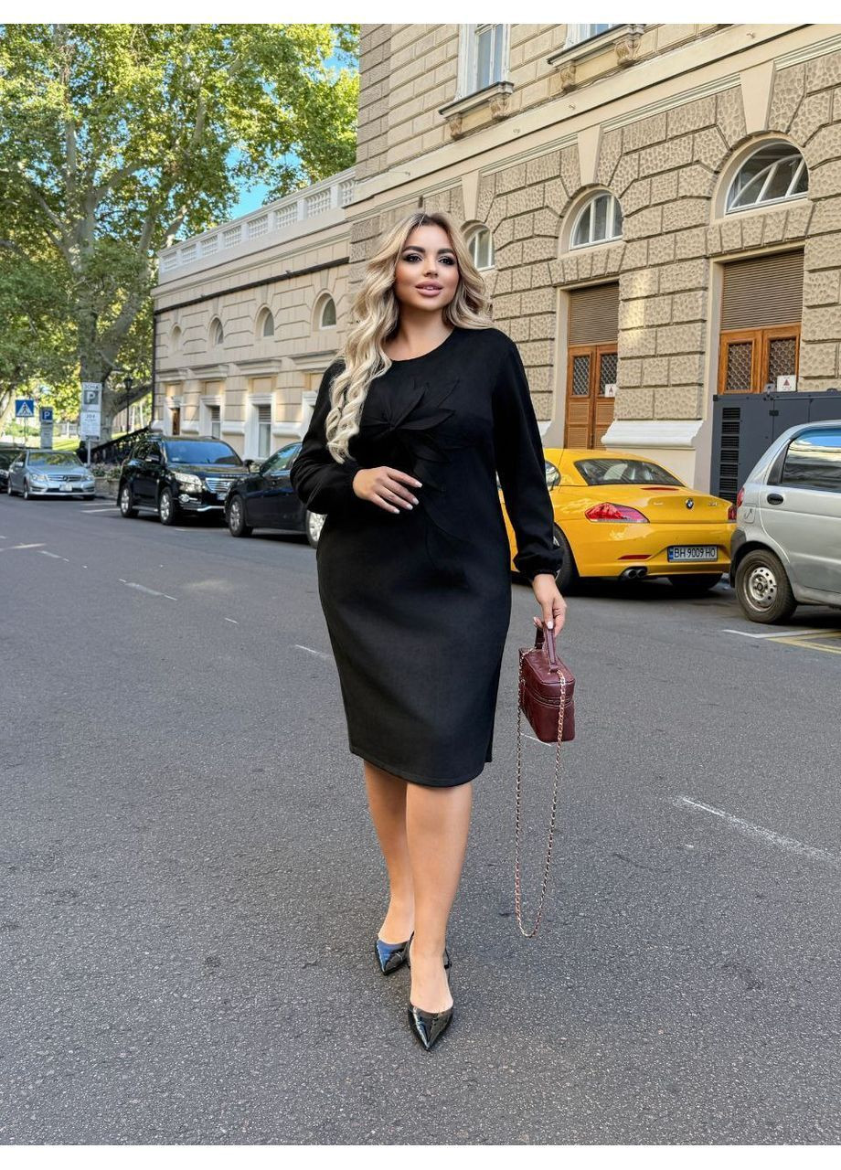 Чорна повсякденний сукня замшева LeVi