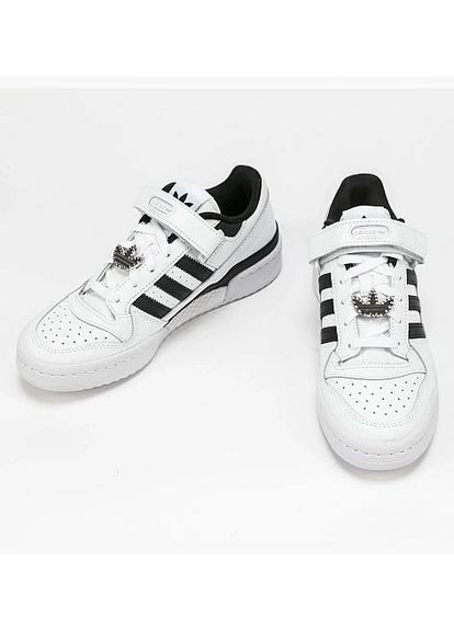 КРОССОВКИ ЖЕНСКИЕ ADIDAS FORUM LOW 84 WHITE BLACK LOGO АДИДАС ФОРУМ No Brand чёрные демисезоны (367115116)