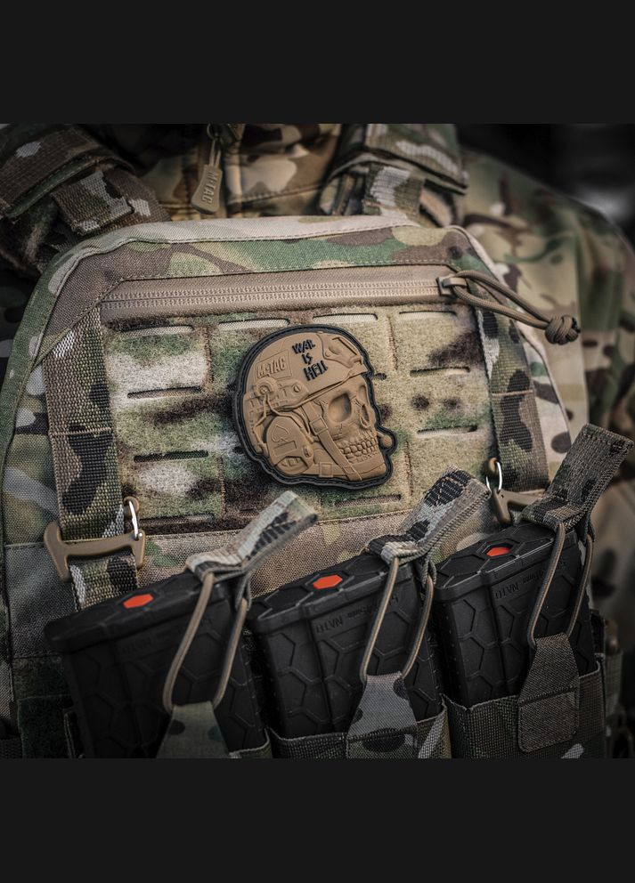 Нашивка War is Hell 3D PVC Coyote M-TAC (315047541)