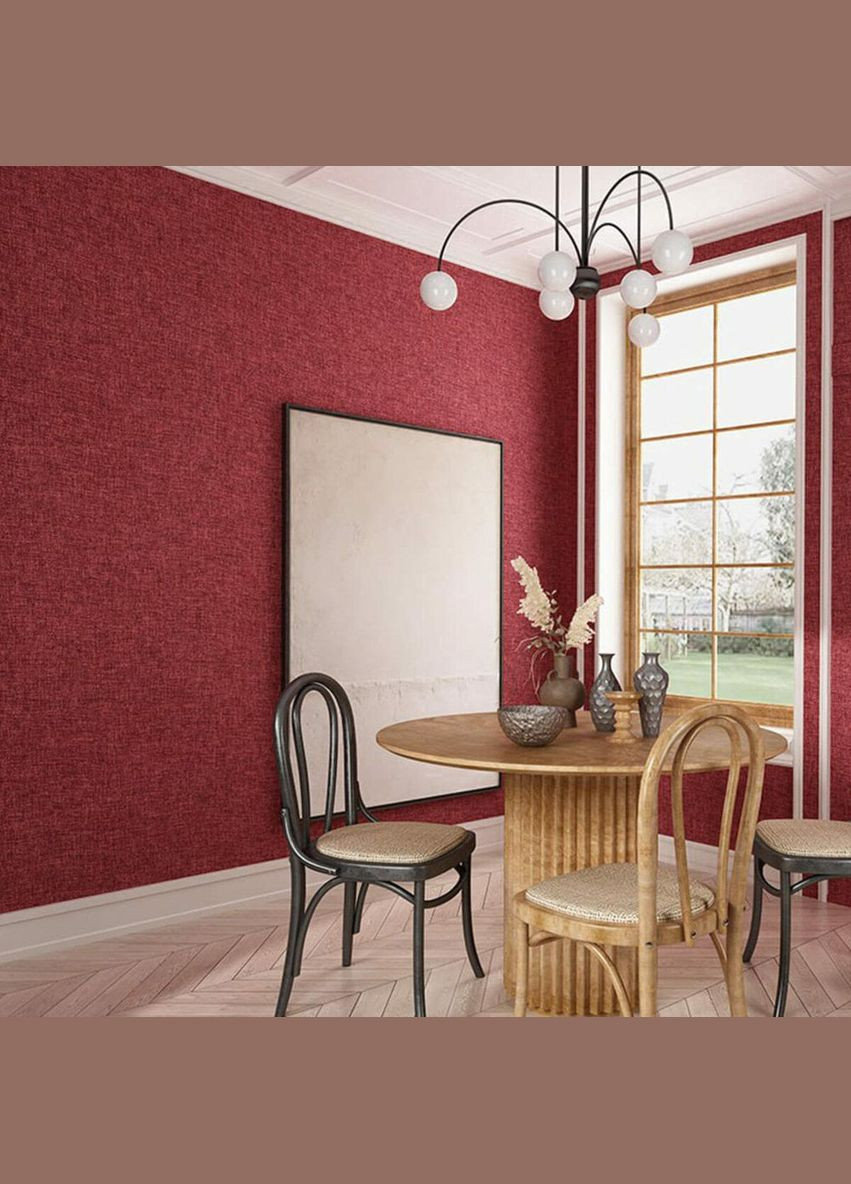 Льняные теплые обои на самоклеющейся бардо меланж 2800*650*2mm (D) 3DPanda-1492 Sticker Wall (323155032)