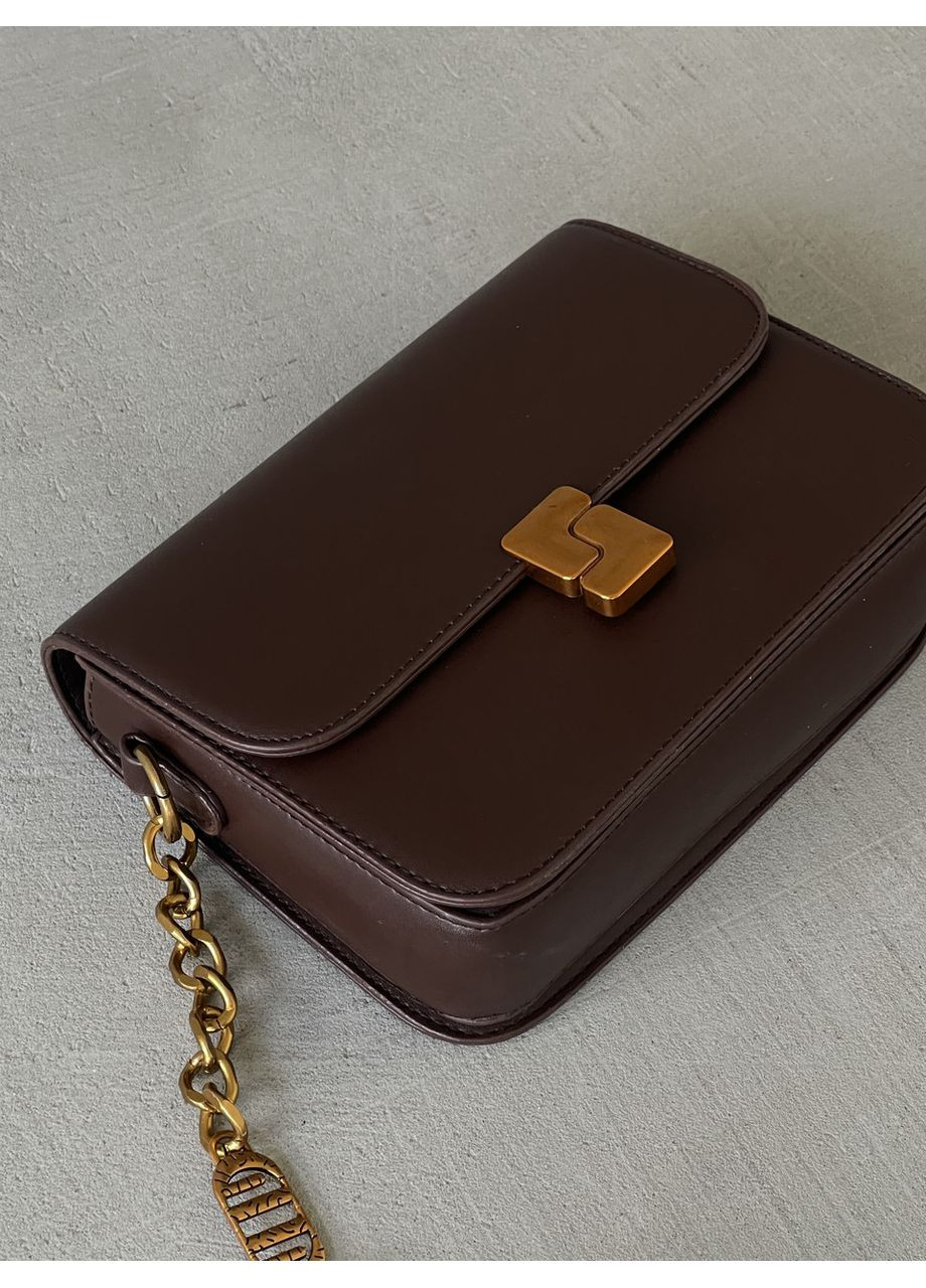 Сумка жіноча класичний клатч бургундський через плече з 2 ременями брелком Bearbrick No Brand (369935386)