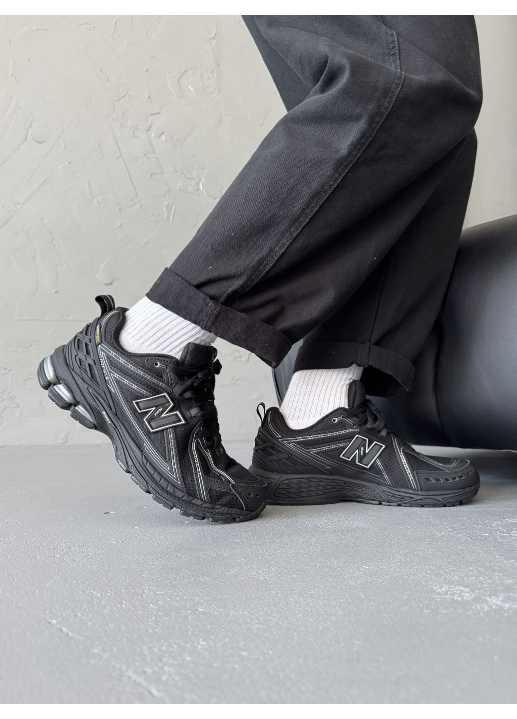 Чорні Осінні кросівки чоловічі New Balance 1906R Cordura Black Silver Termo | Нью Беланс 1906R