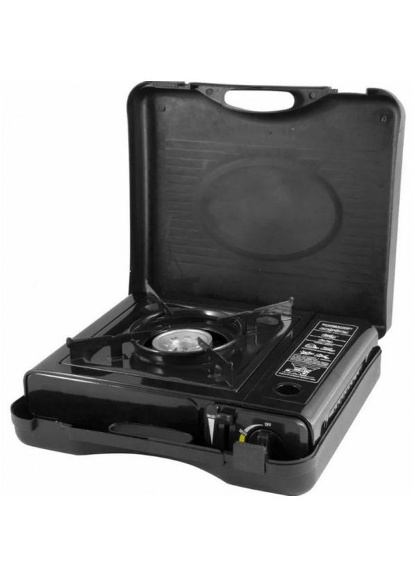 Портативна туристична газова плита з п'єзопідпалом BDZ-155-A/1021 з пластиковим кейсом + адаптер під балон Happy Home (323483293)