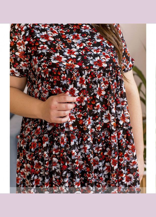 Красное кэжуал платье женское летнее ff-2788 54, красный Sofia