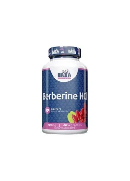 Берберин гидрохлорид Berberine HCL 400 мг, 60 капсул Haya Labs (361119201)