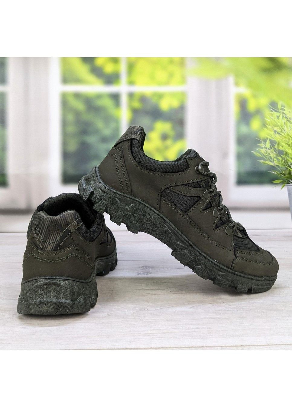 Оливковые (хаки) демисезонные кроссовки мужские демисезонные эко-кожа Dago