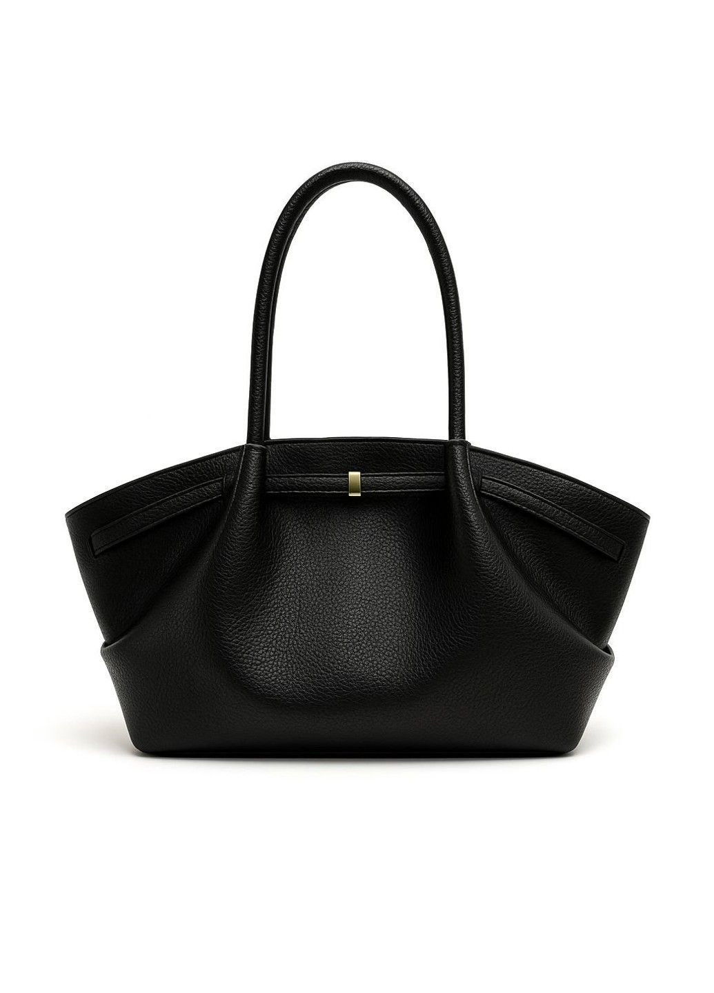 Сумка жіноча чорна з екошкіри - велика офісна шопер на плече No Brand (365250644)