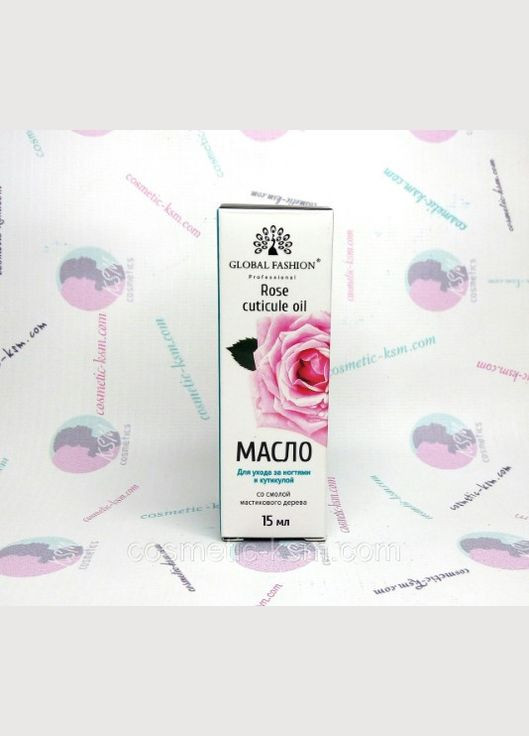 Масло для кутикулы и ногтей 15 мл. роза, с пипеткой Global Fashion (297922812)
