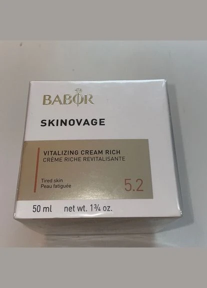 Насыщенный обновляющий крем для кожи лица SKINOVAGE Vitalizing Cream Rich 50 мл Babor (280265747)