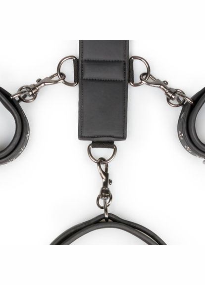 Набор для фиксации шеи и запястья, искусственная кожа, черный EasyToys (303902659)