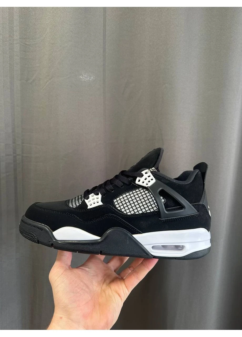 Белые летние кроссовки nike air jordan 4 white thunder найк аир джордан No Brand