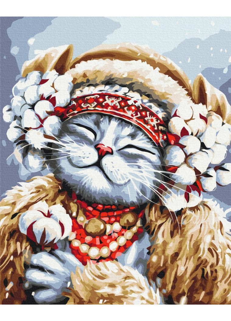 Картина за номерами "Киця Зима ©Маріанна Пащук" 40х50 см Brushme (366028197)