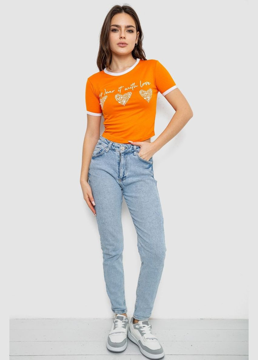 Футболка-топ жіноча з принтом,, 244R504 Ager - (365075098)