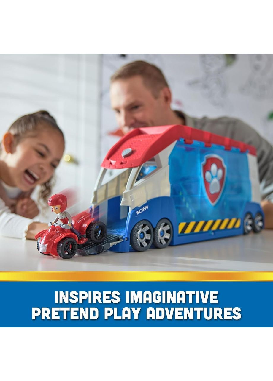 Щенячий патруль Патрулевоз трансформер із фігуркою Райдера зі світлом і звуками Paw Patrol Spin Master (365251743)