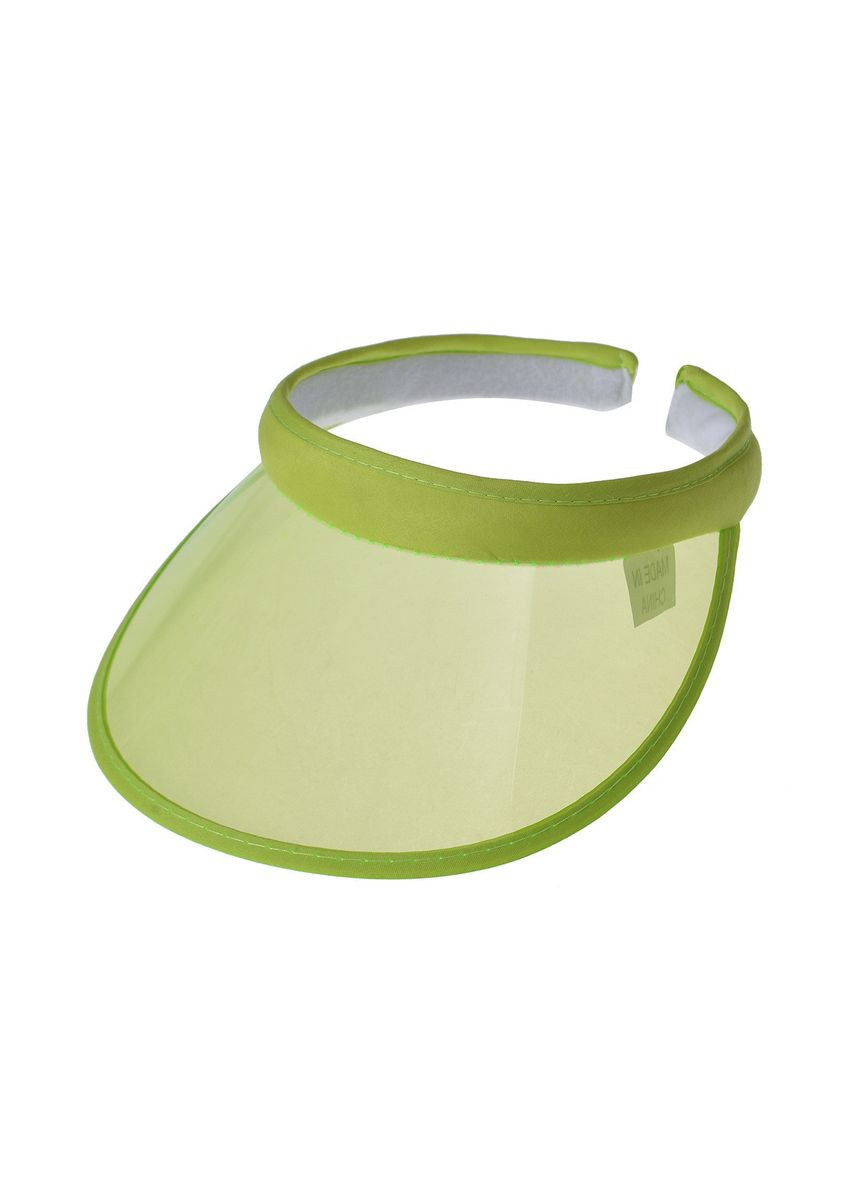 Женский пластиковый прозрачный козырёк зеленый салатовый No Brand (349442162)