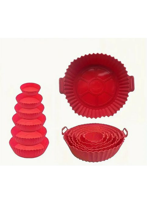Набор силиконовых форм для аэрогрилей и аэрофритюрниц SAM-8857 красный 6 шт. No Brand (333832678)