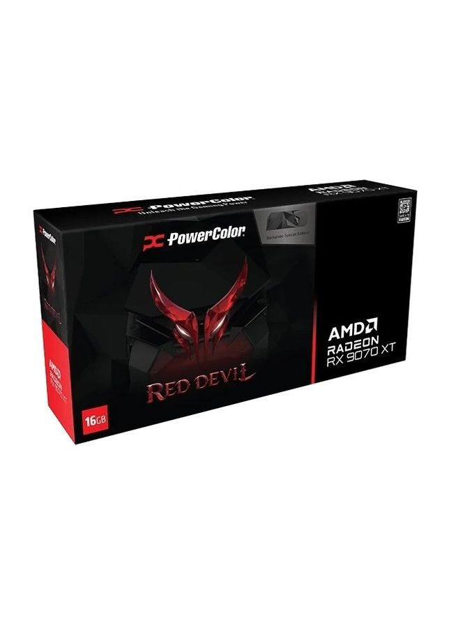 Видеокарта AMD Radeon RX 9070 XT 16GB GDDR6 Red Devil Backplate Special Edition (RX9070XT 16G-E/OC/BP) PowerColor (364861251)