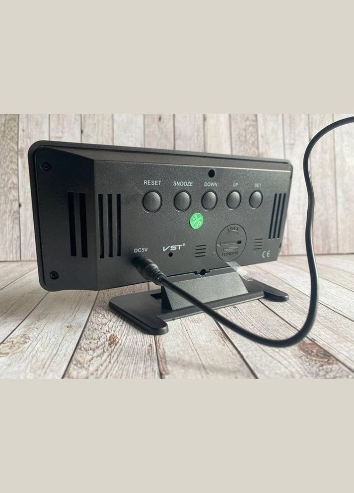 Цифровые сетевые часы с зеркальным LED-экраном 888Y-4 питание с помощью USB-кабеля, отложенный будильник VST (323000720)