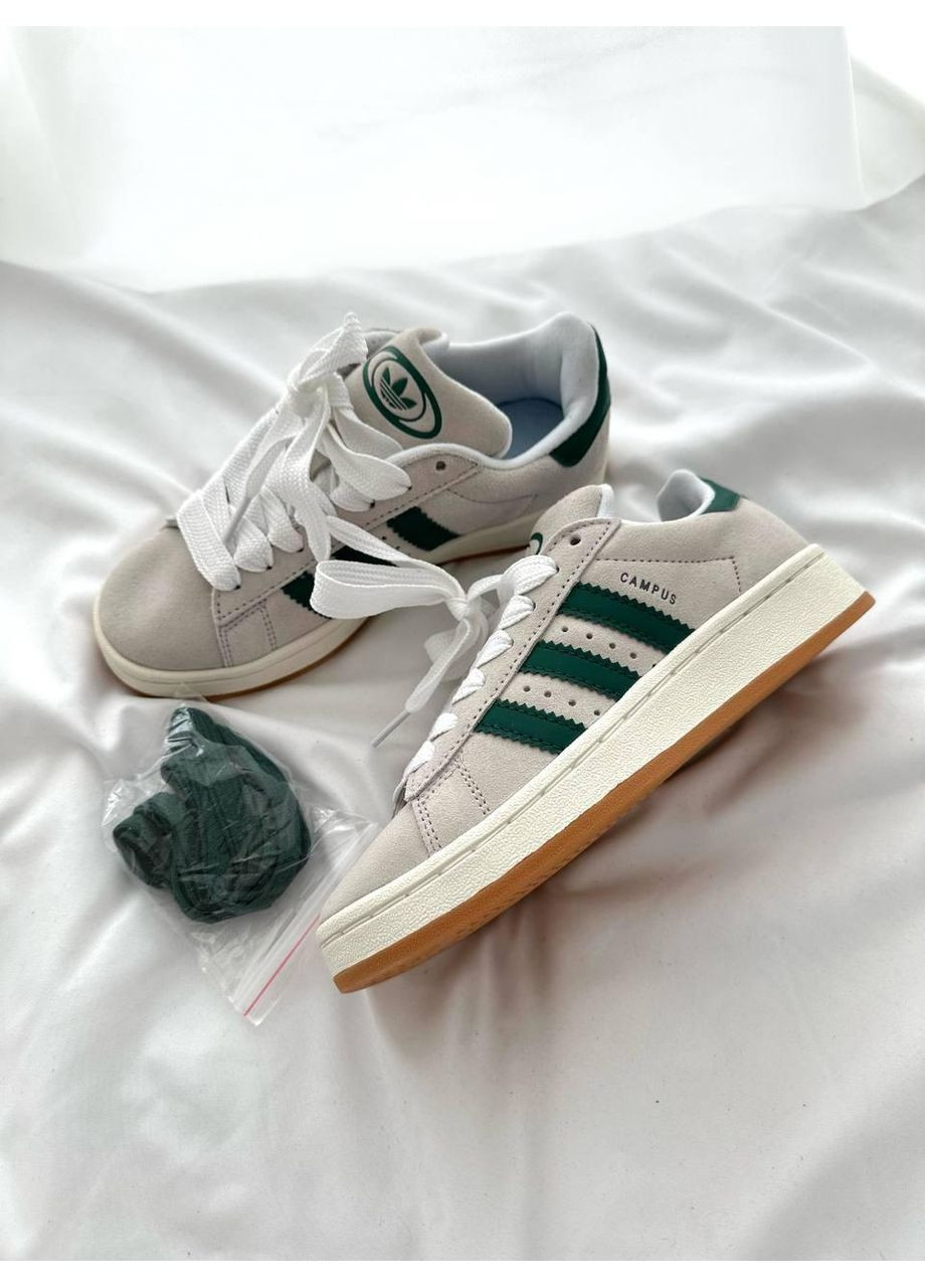Сірі Осінні кросівки чоловічі adidas campus 00s crystal dark green адідас кампус No Brand