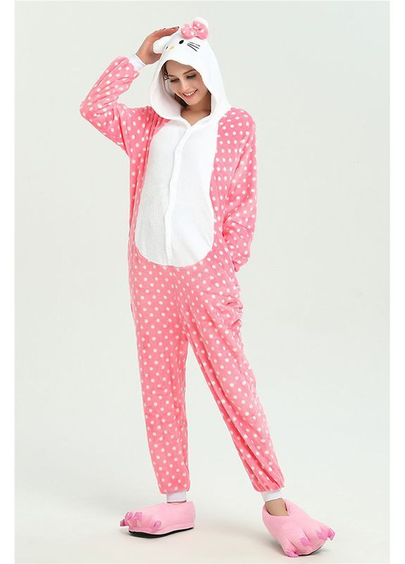 Піжама кігурумі Кітті Hello Kitty в горошок M (155-165 см) Jamboo (369669183)