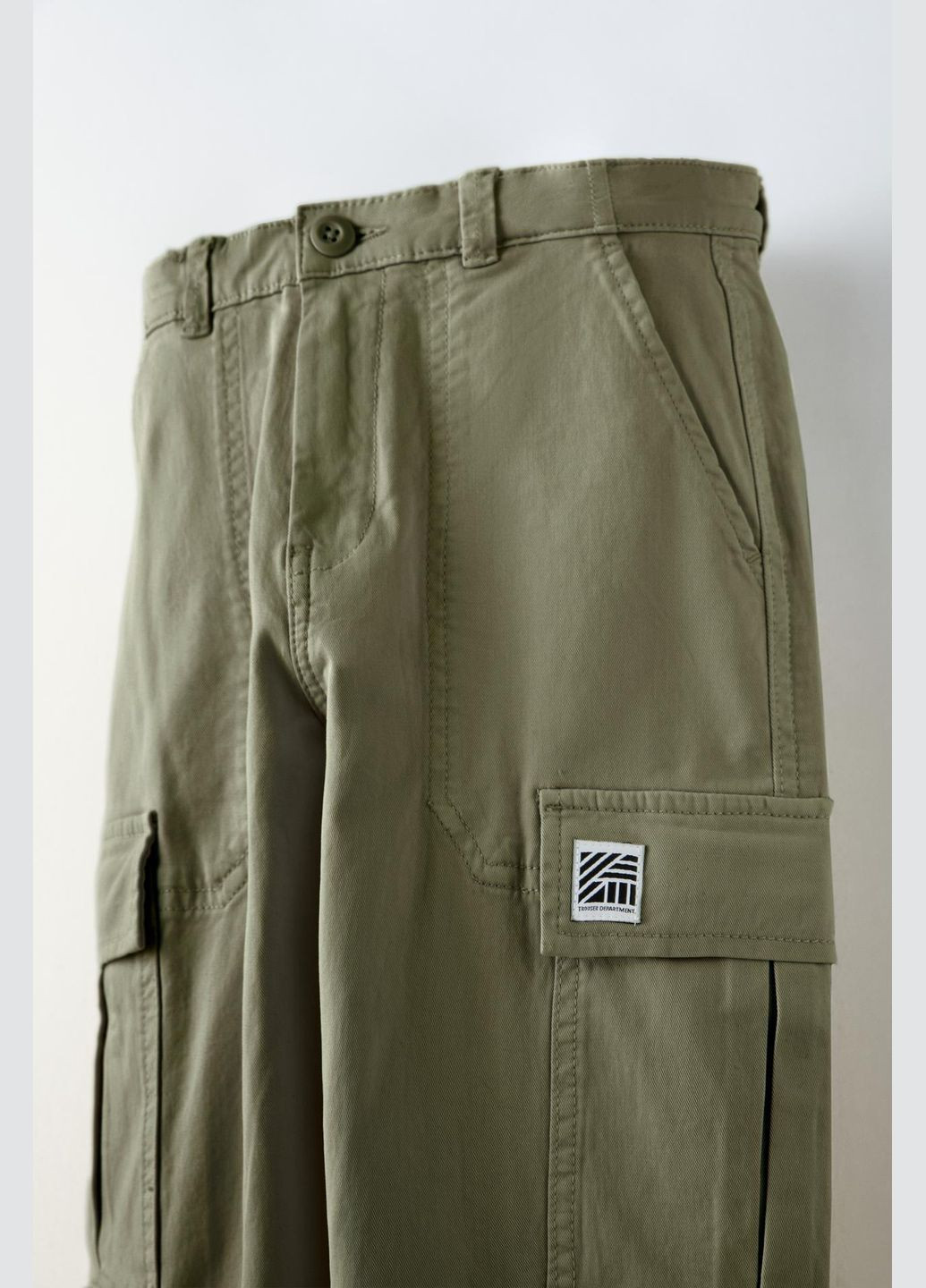 Підліткові штани-карго для хлопчика 9959/680 Хакі Zara (293343983)