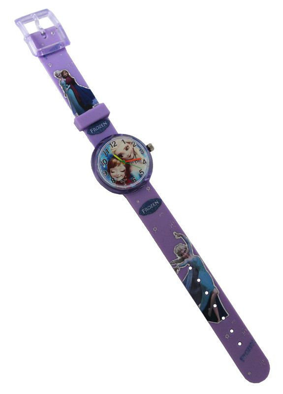Часы детские наручныесиреневые для девочки Фрозен коричнево-голубой NEWDAY (362413700)