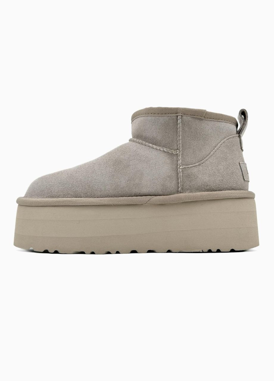 УГГ Ультра Міні Платформа Замша Світло Сірі Classic Ultra Mini Platform Light Grey Suede UGG (304274199)