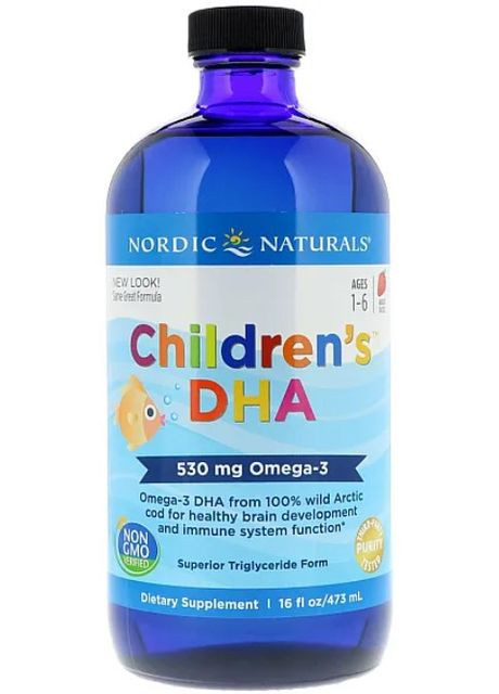 Рыбий жир для детей Children's DHA 473 мл Клубника Nordic Naturals (357342616)
