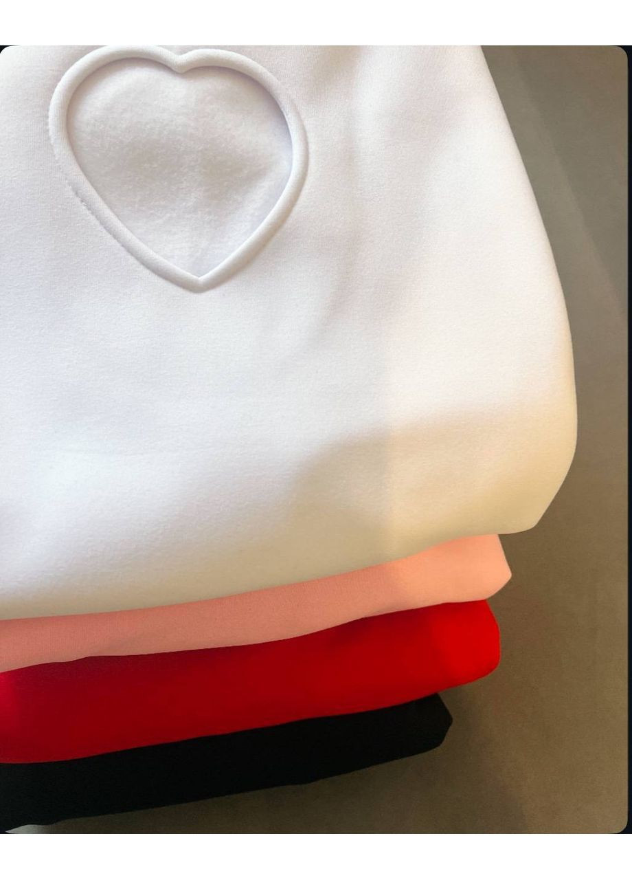 Худі сердечко тринитка на флсі No Brand (365671662)